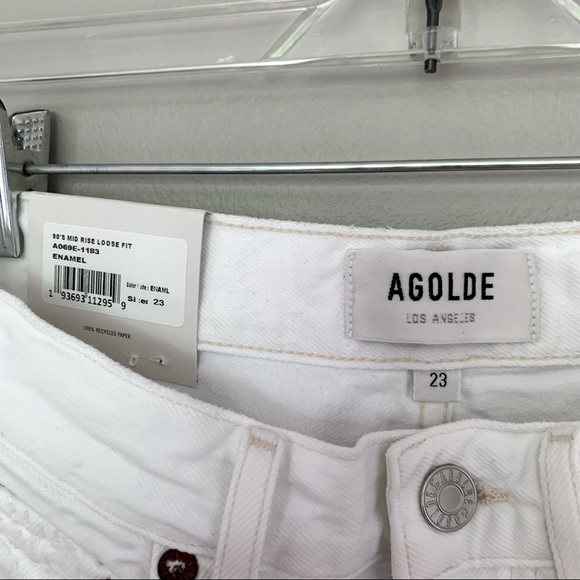 AGOLDE 90'S Mid Rise Loose Fit Jeans, Enamel - Picture 3 of 7
